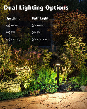 SUNVIE path light side view highlights curb appeal and safer nighttime visibility