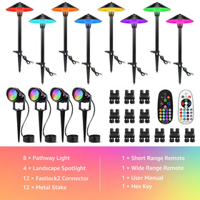 Easy ground stake installation lets you deploy lights quickly along pathways.