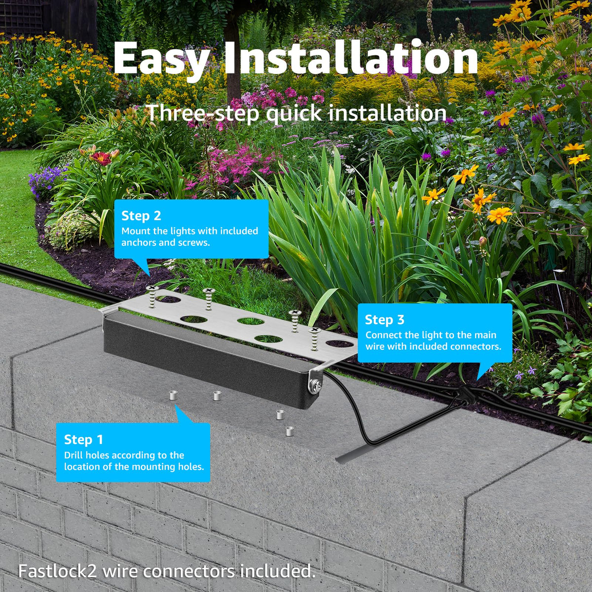 Sunvie installation kit includes screws and wire connectors for DIY setup