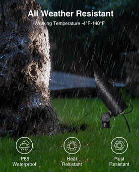 SUNVIE IP65 flag light withstands rain and snow for durable outdoor use