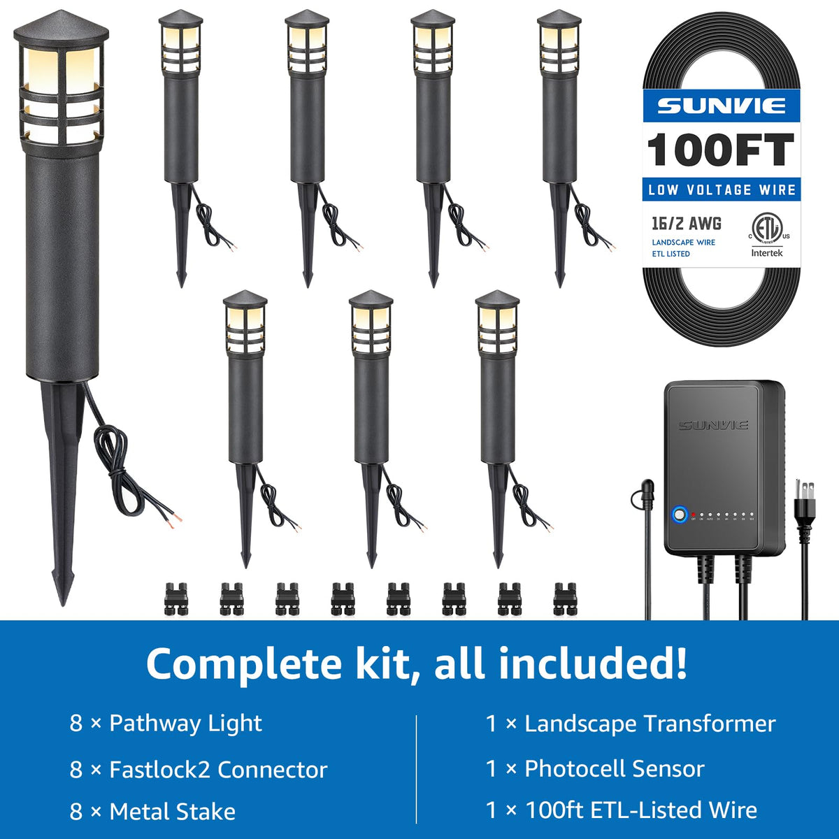 SUNVIE IP65 outdoor transformer with photocell for weatherproof operation