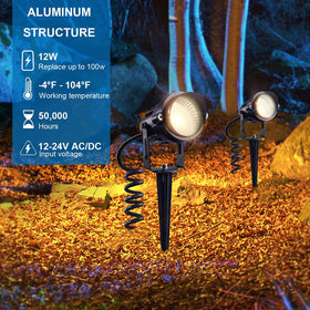 SUNVIE IP65 waterproof aluminum body resists rain and snow