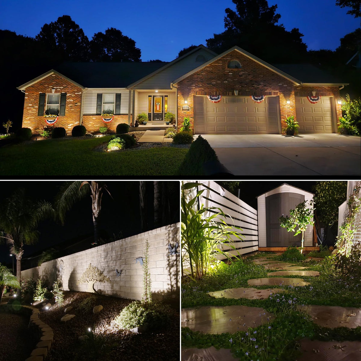 Sunvie IP65 waterproof lights withstand rain and storms for year-round use