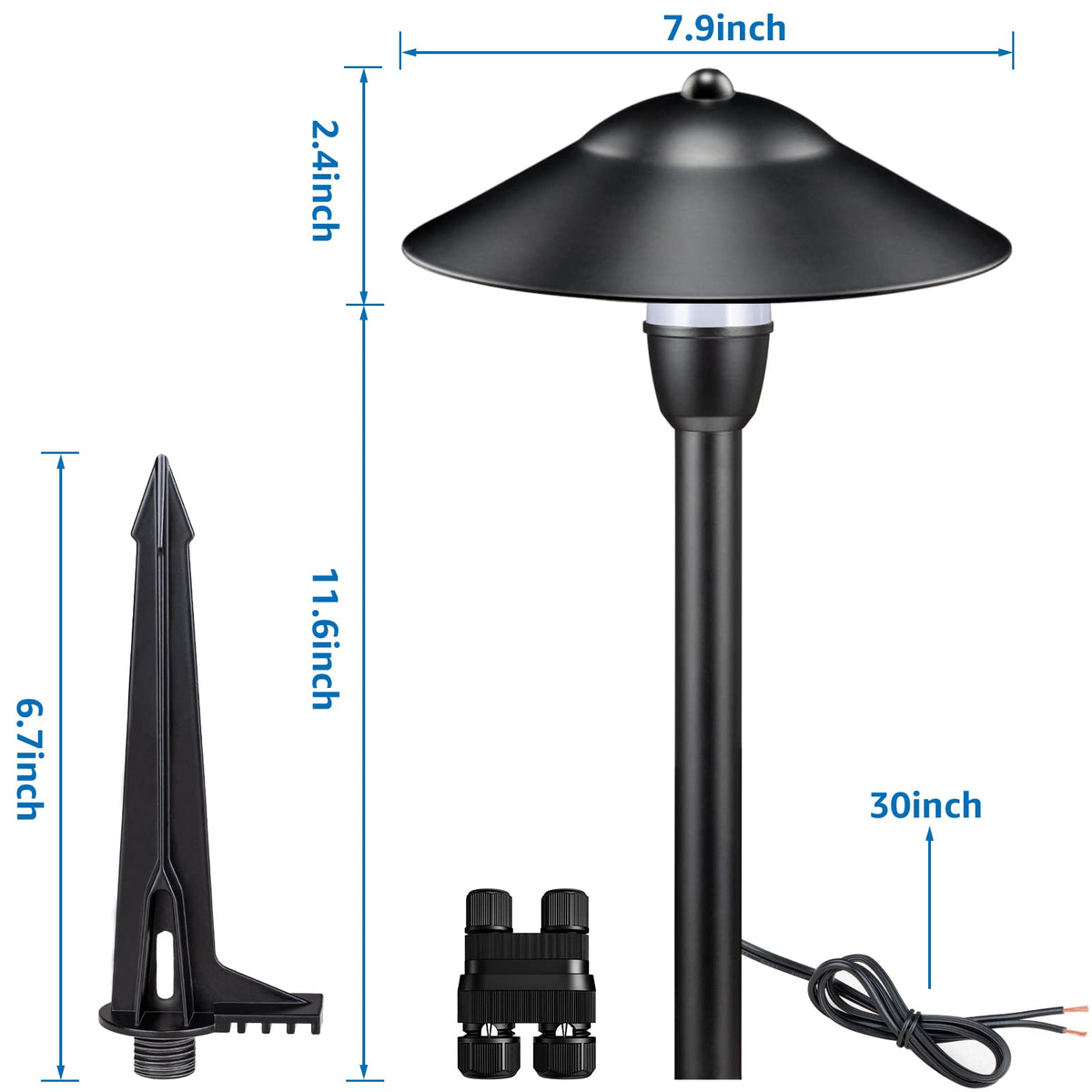 SUNVIE IP65 waterproof rating protects against rain and dust.