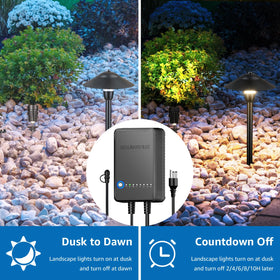 SUNVIE 3W landscape spotlight highlights focal points with adjustable aim.