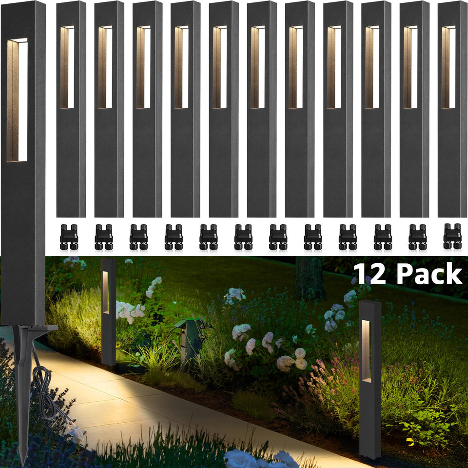 SUNVIE LED low-voltage pathlight with die-cast aluminum housing for durable outdoor lighting.