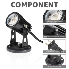 SUNVIE LED spot light aluminum housing with glass lens for durability.