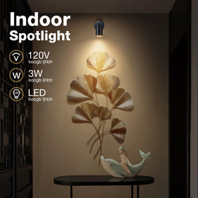 Sunvie 3W 3000K spotlight emphasizes warm, cozy room highlights