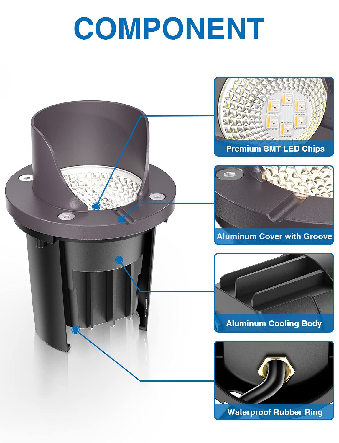SUNVIE 12-24V low voltage landscape light compatible with common transformers