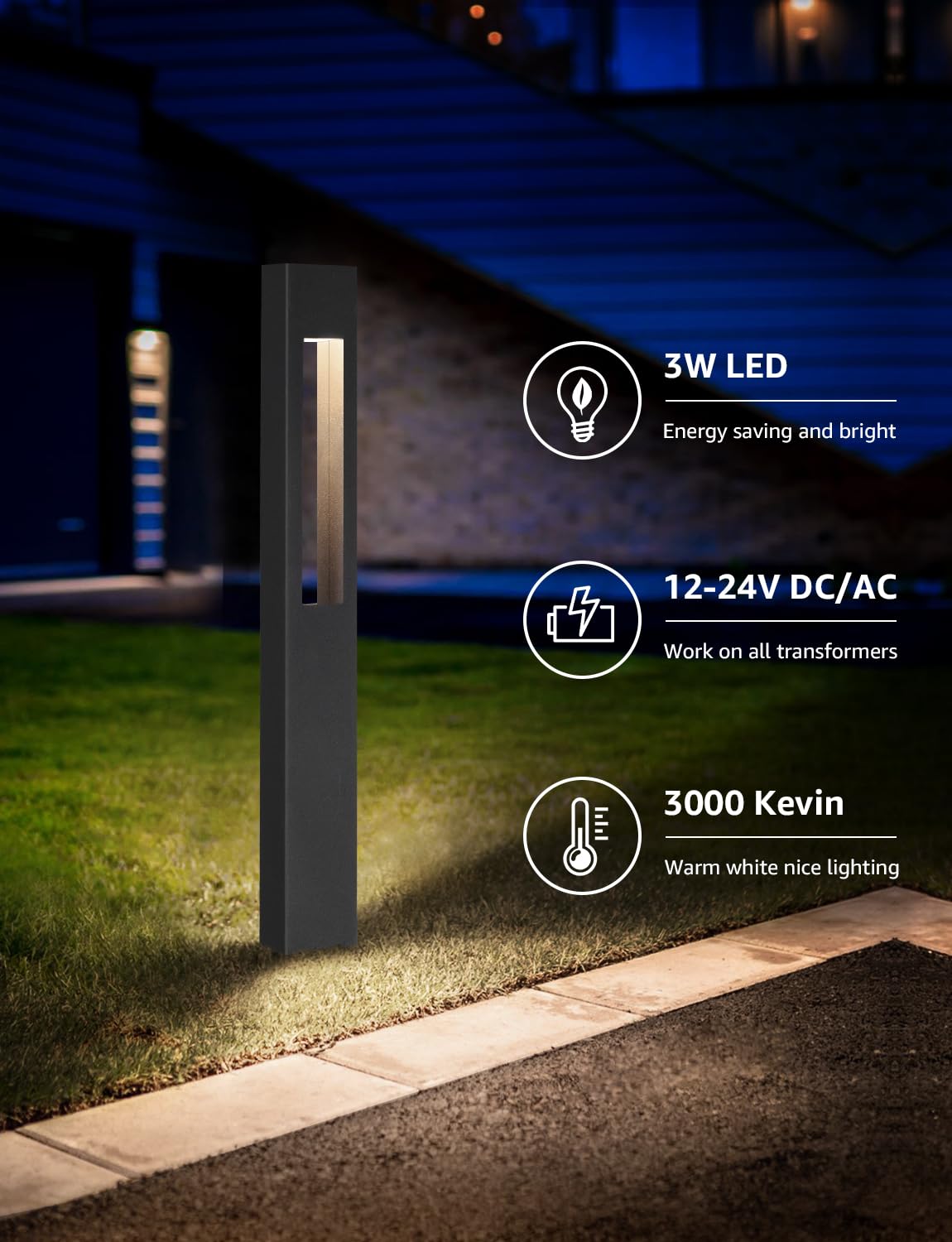 SUNVIE low-voltage landscape light IP65 waterproof for year-round garden lighting.