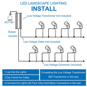 SUNVIE low-voltage setup note: transformer and cables needed