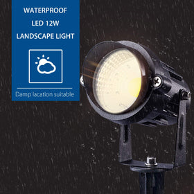 SunVIE COB LED spotlight delivering bright 900-lumen yard accents
