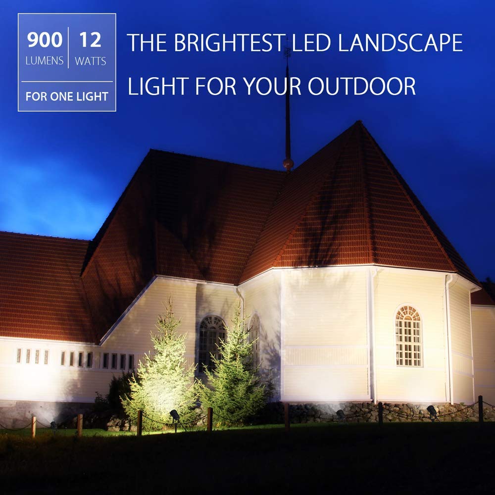 SunVIE spiked stake light securing a stable lawn placement