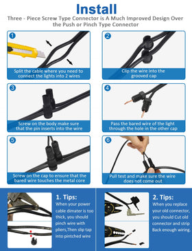 SUNVIE outdoor lighting connector ideal for garden paths and walkways.
