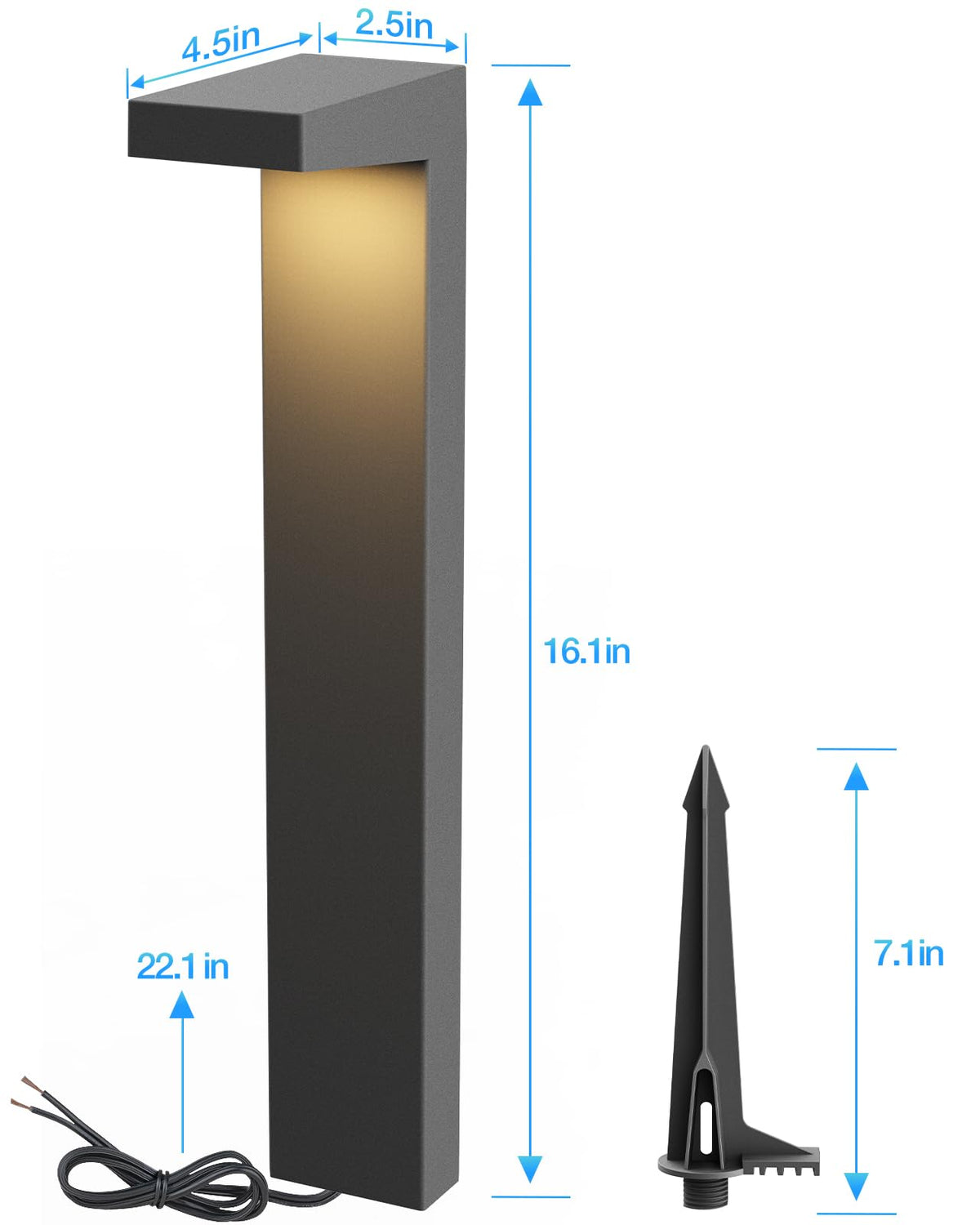 SUNVIE low-voltage 12-24V pathway light for safe outdoor wiring