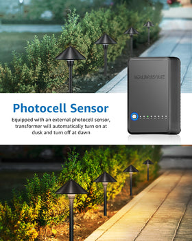 SUNVIE external photocell sensor close up for automatic dusk to dawn operation