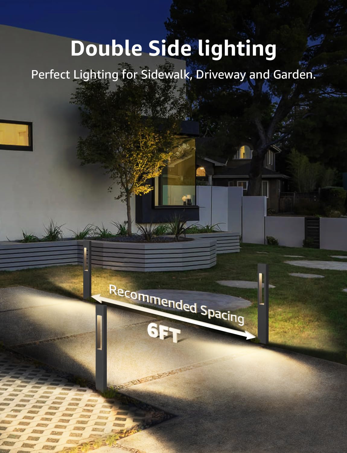SUNVIE slim hollow cuboid design complements yard aesthetics.