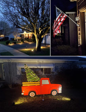 SUNVIE spotlight tilts 270 degrees for precise garden highlighting