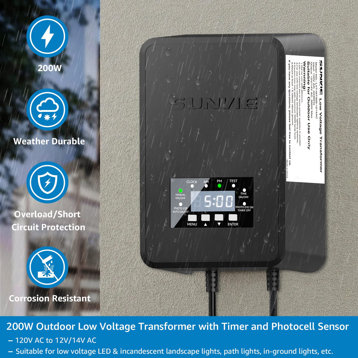 SUNVIE overload protection ensures safe power management.