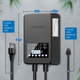 SUNVIE two-zone setup for diverse outdoor lighting arrangements.