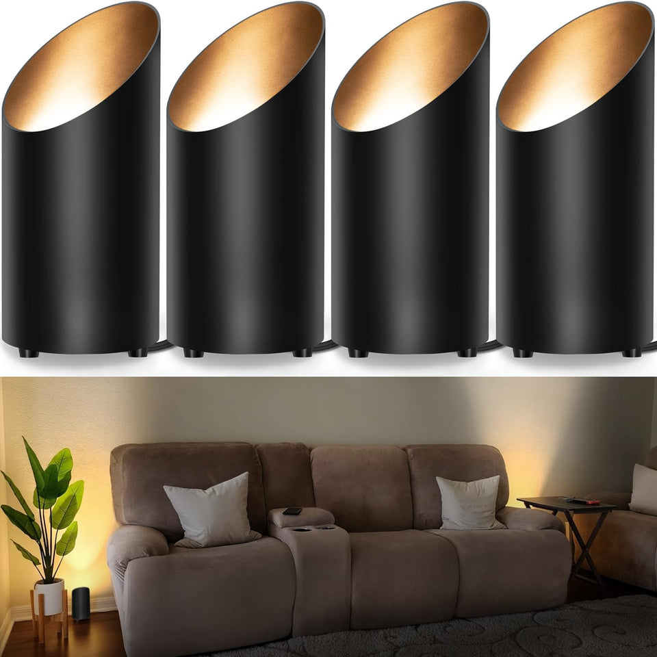 SUNVIE up-light 4-pack illuminates living room with ambient glow