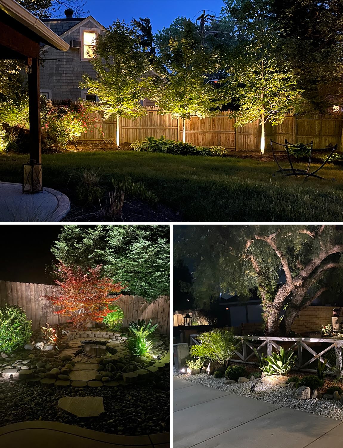 SUNVIE warm-white garden path light adds inviting curb appeal