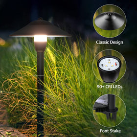 SUNVIE wired walkway light with connector eases installation.