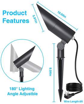 SUNVIE yard spotlight enhances fences and garden features with night visibility