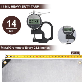Sunvigor heavy-duty 14mil tarp with robust durability for equipment