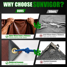 Sunvigor tarp multipurpose use protects boats, cars, and gear