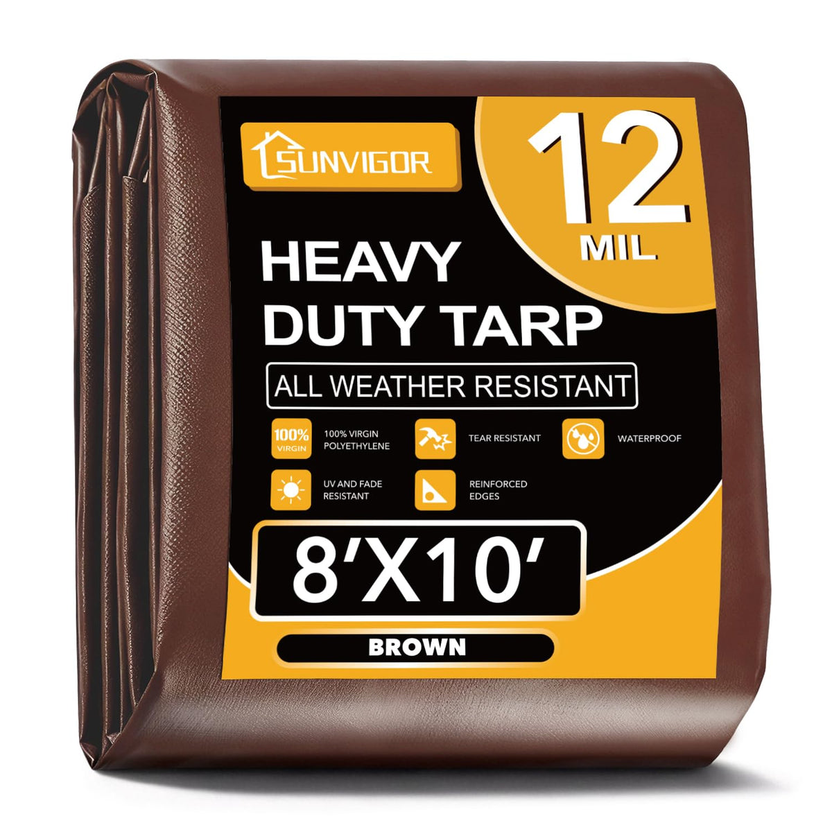 Sunvigor tarp waterproof 8x10ft offering wide outdoor protection