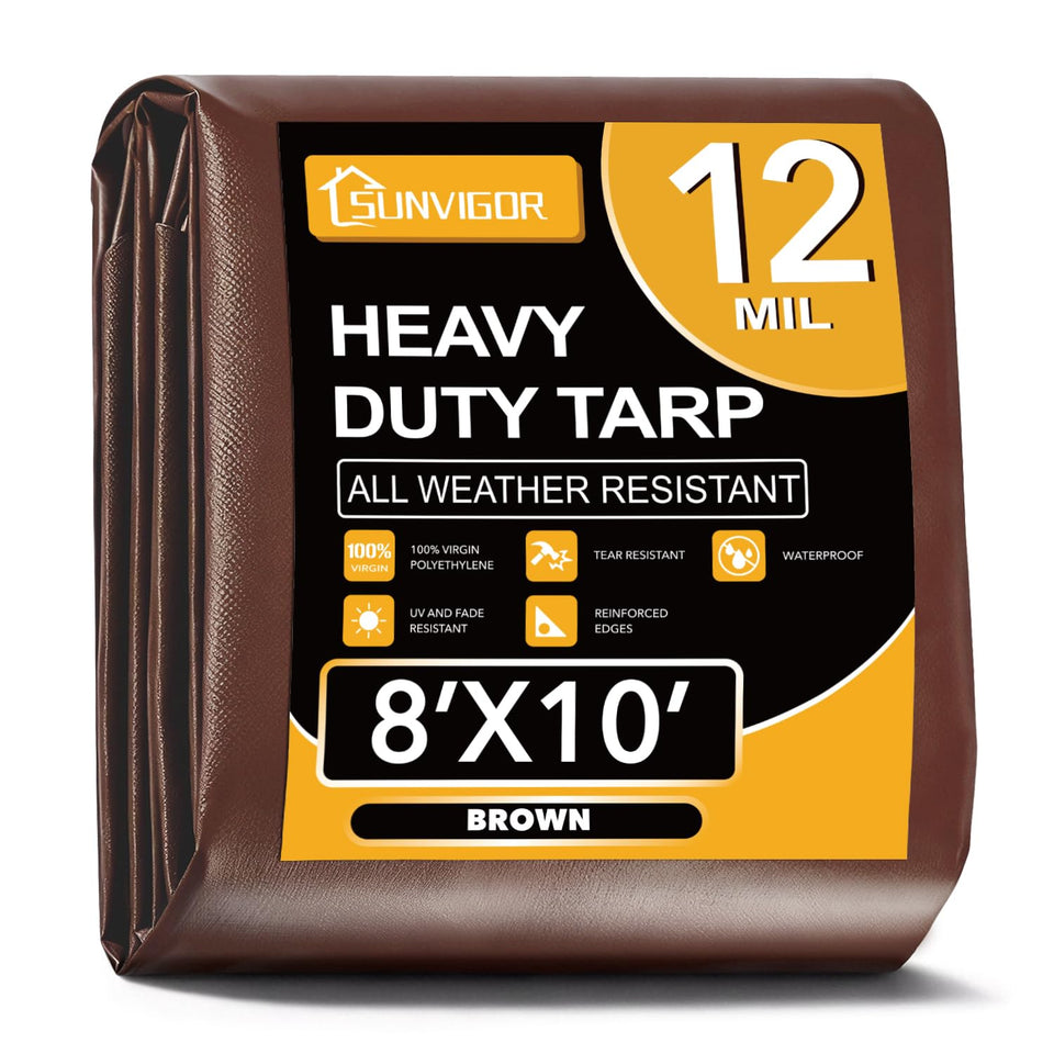 Sunvigor tarp waterproof 8x10ft offering wide outdoor protection
