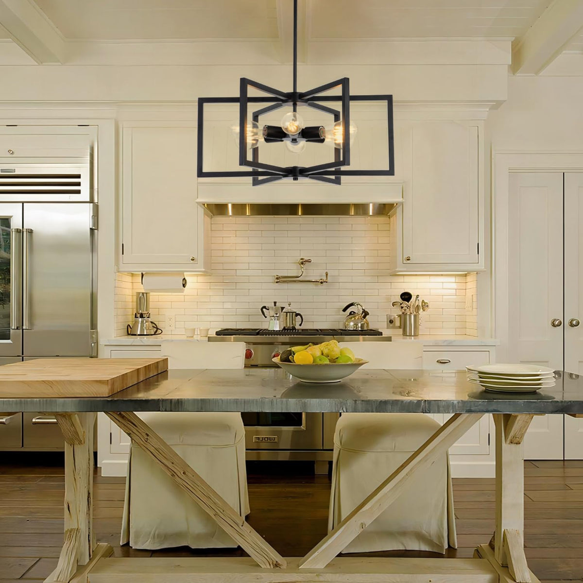SUNVKWEY dimmable chandelier compatible with dimmer switches for mood lighting.