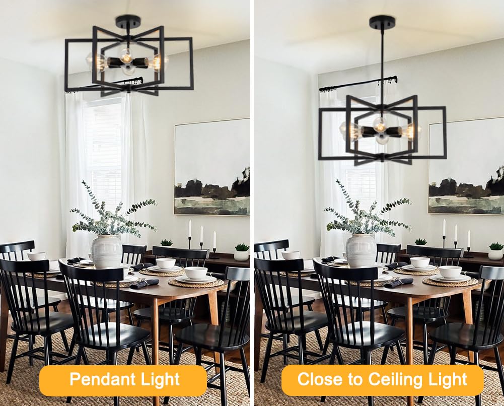 SUNVKWEY matte black finish complements industrial farmhouse decor.
