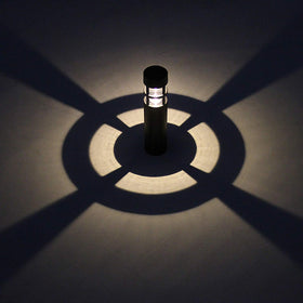 SUNWIND solar bollard light backyard provides decorative yet practical illumination.