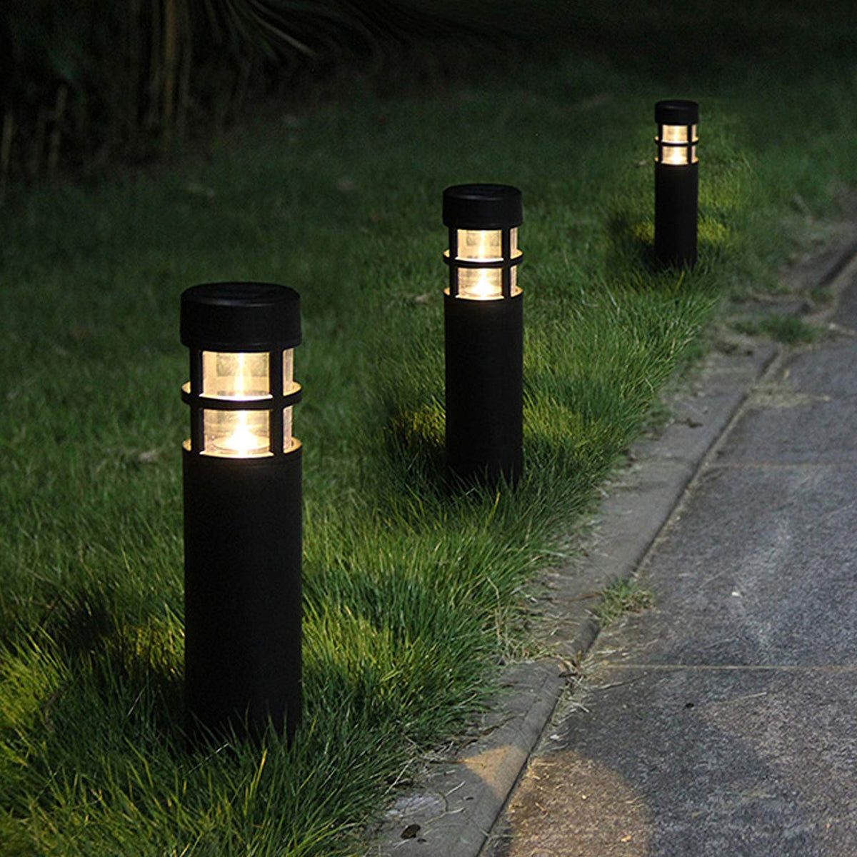 SUNWIND solar bollard light patio creates a welcoming ambience along the deck.