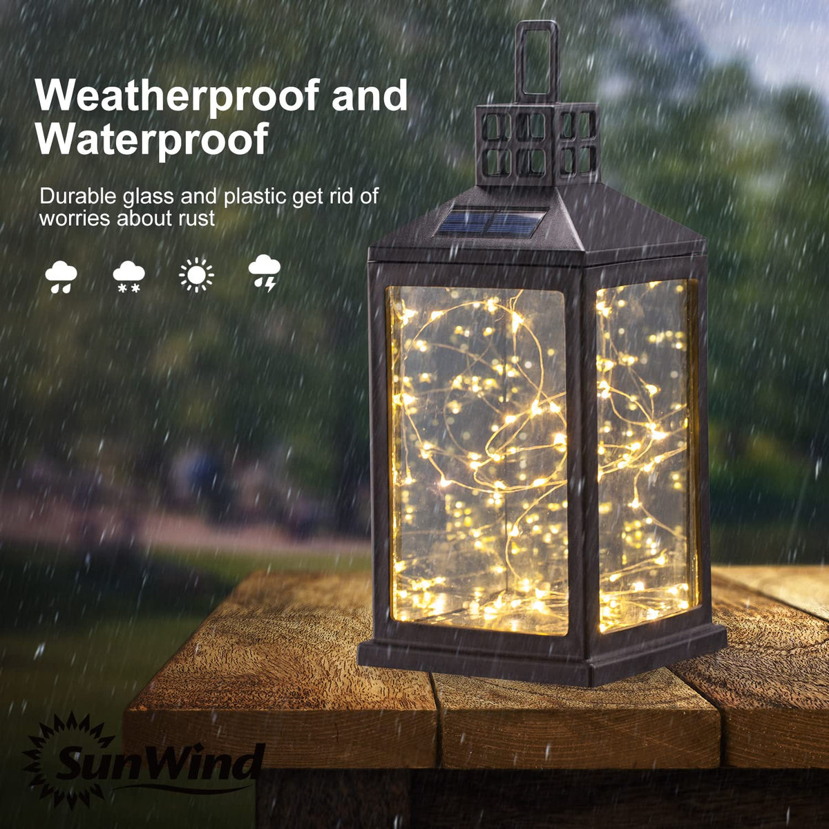 SUNWIND solar-lantern-hanging-lights adds charming outdoor illumination for gatherings