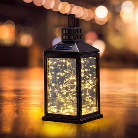 SUNWIND solar lantern table-lamp provides cozy garden ambience for evenings