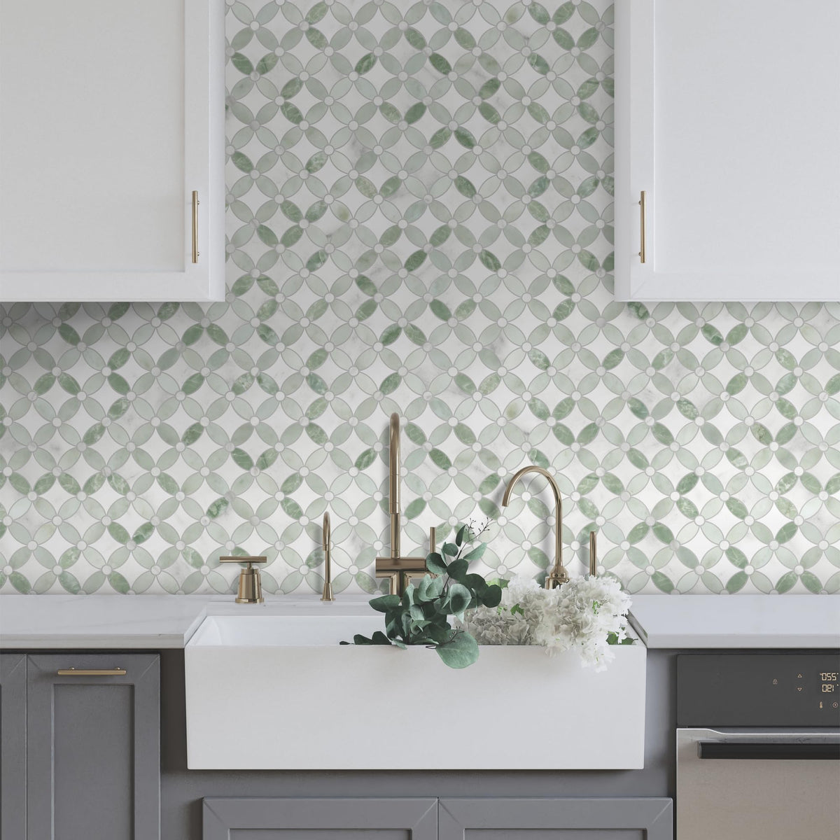 Sunwings fireplace surround tile detail for easy update.
