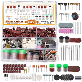 Sunxeke 318PCS sanding drum in use for smooth wood finishes