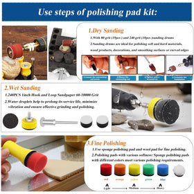 Sunxeke foam backing pad reduces vibration for smoother surface work.