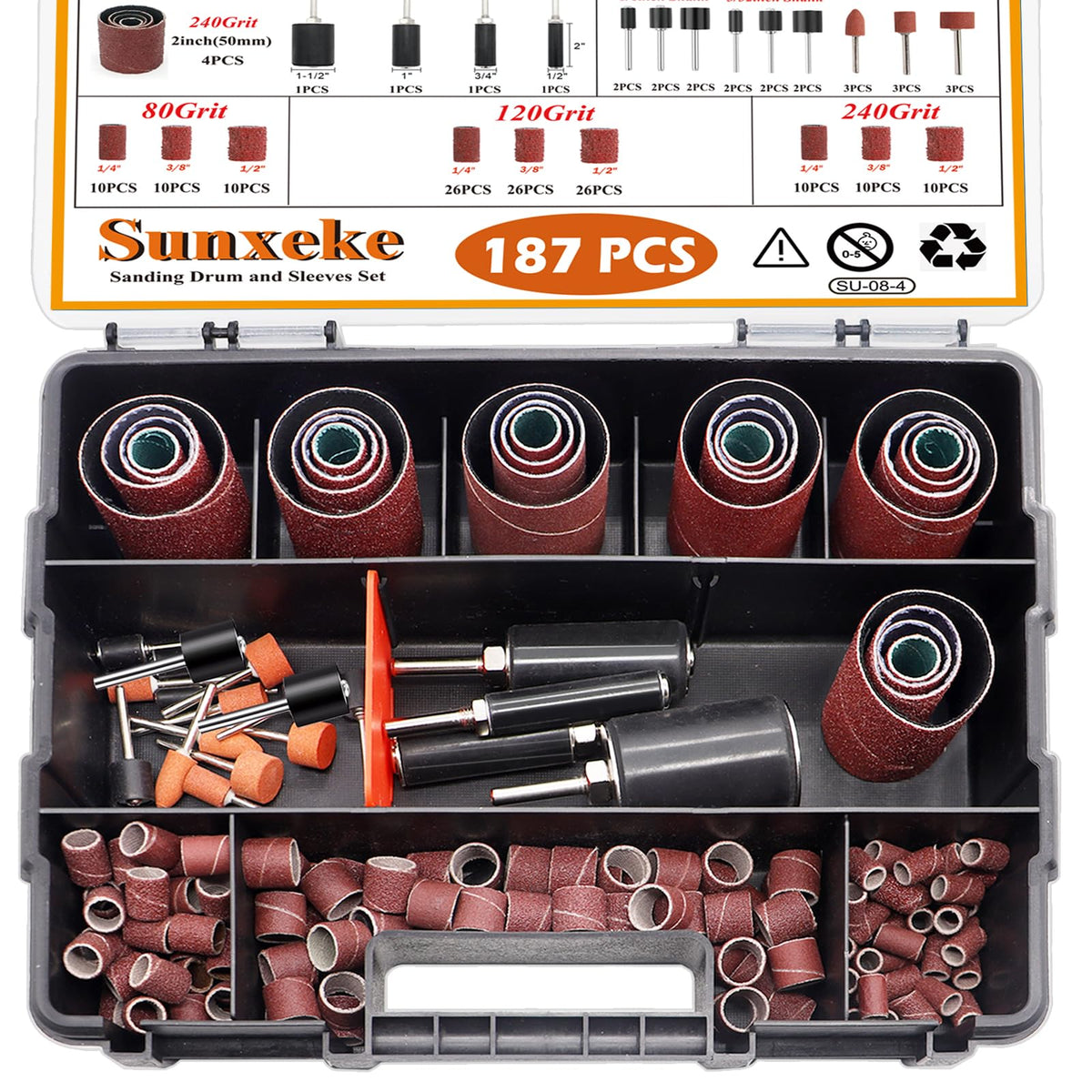Sunxeke nine sanding bits for detailed work on wood and plastic
