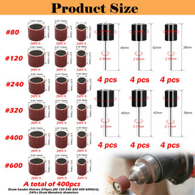 Sunxeke sanding drums 120 grit ideal for smoothing fine details on curved edges