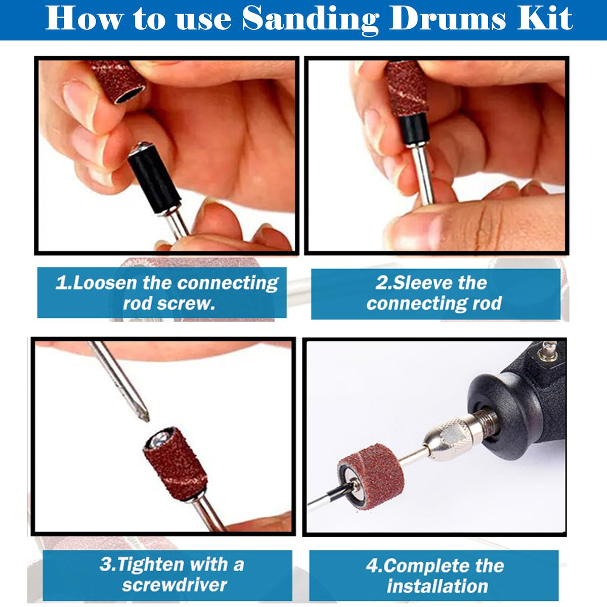 Sunxeke sanding drums 240 grit versatile for mid-range shaping on art pieces