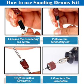 Sunxeke sanding drums 240 grit versatile for mid-range shaping on art pieces