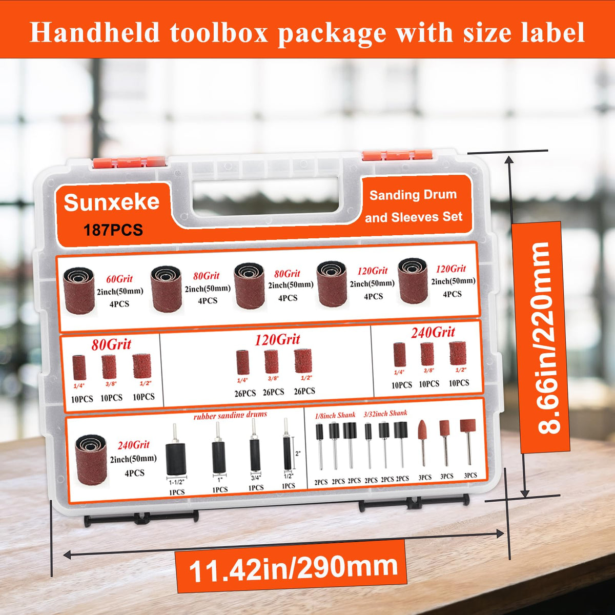 Sunxeke sanding sleeves 150-piece set for versatile projects