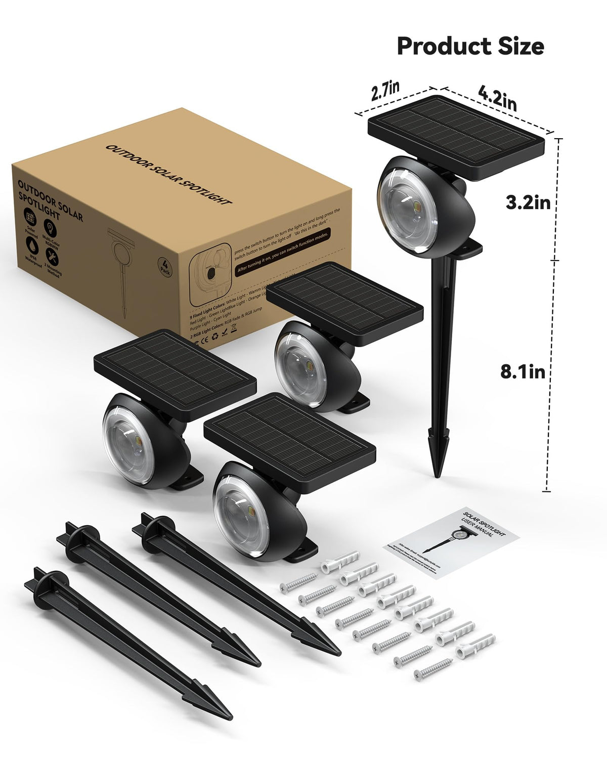 Sunyardlux monocular solar spot light wall mount option for flexible setup.