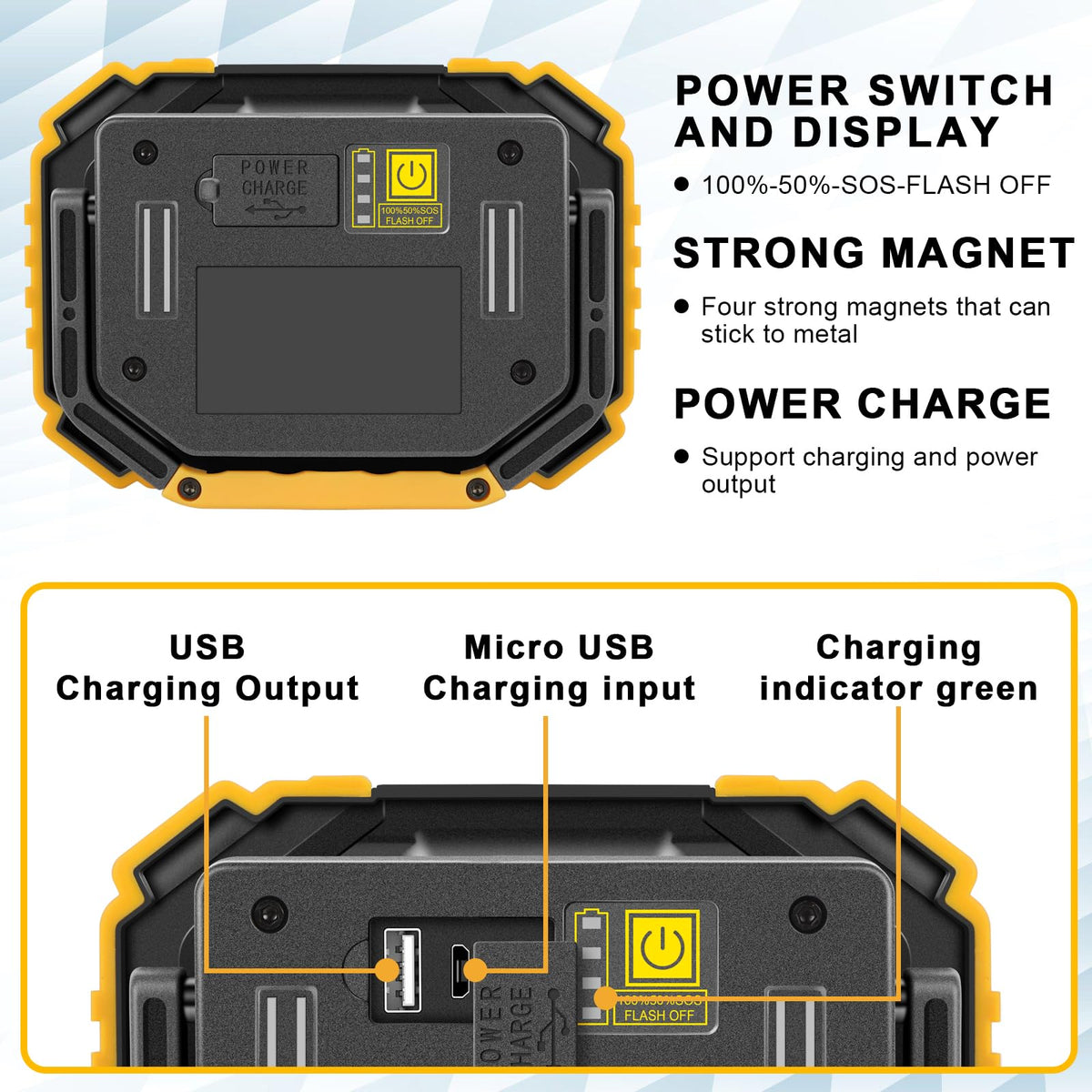 Sunzone 2-pack portable lights ideal for camping, fishing, and hiking.