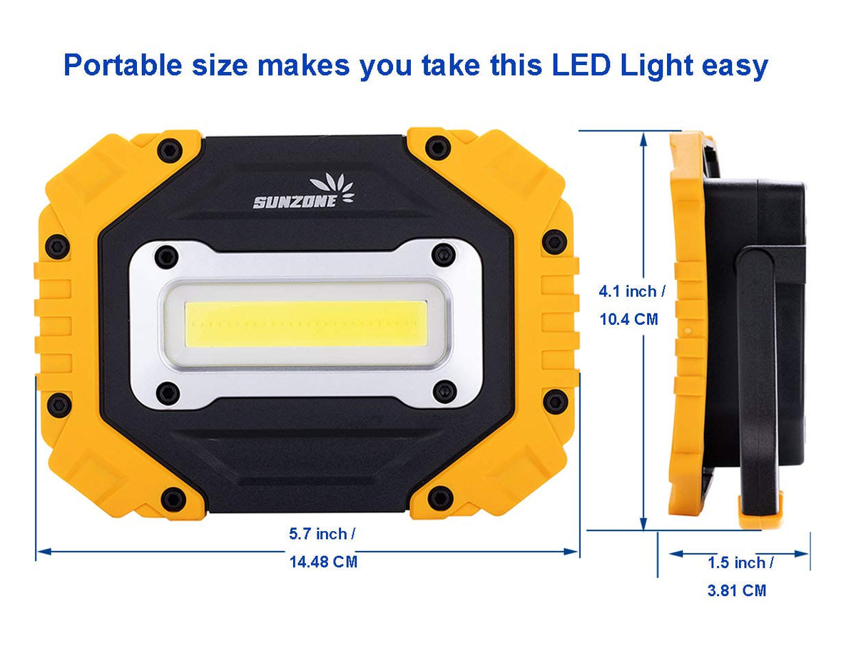 Sunzone cordless LED light with AA batteries included.
