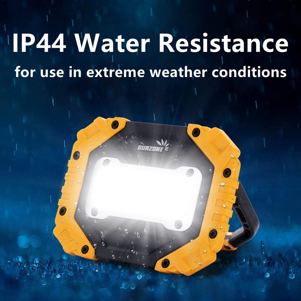 Sunzone IP44 waterproof LED light with splash resistance outdoors.